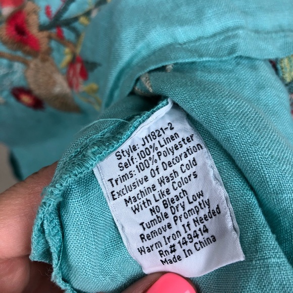 johnny was caspian linen drape top